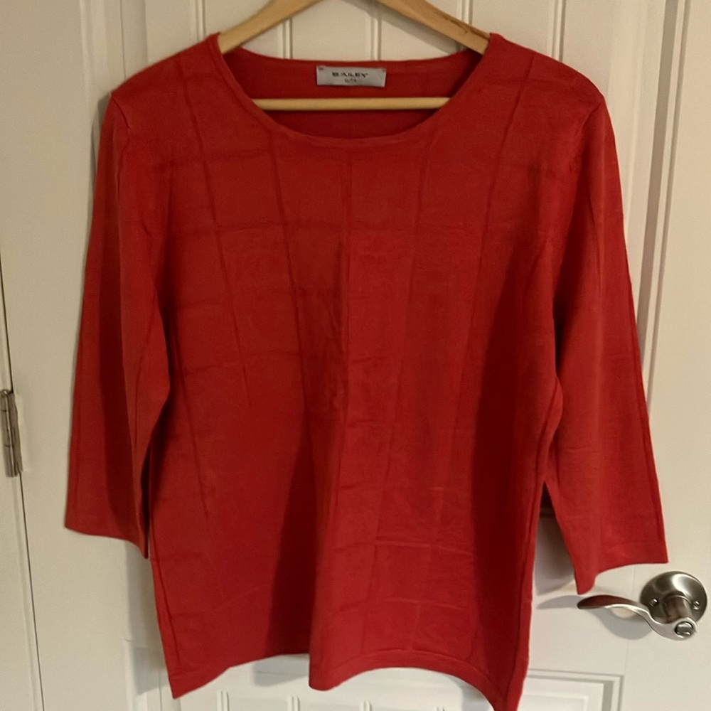 BRIAN BAILEY Sweater Light CORAL XL LIKE NEW